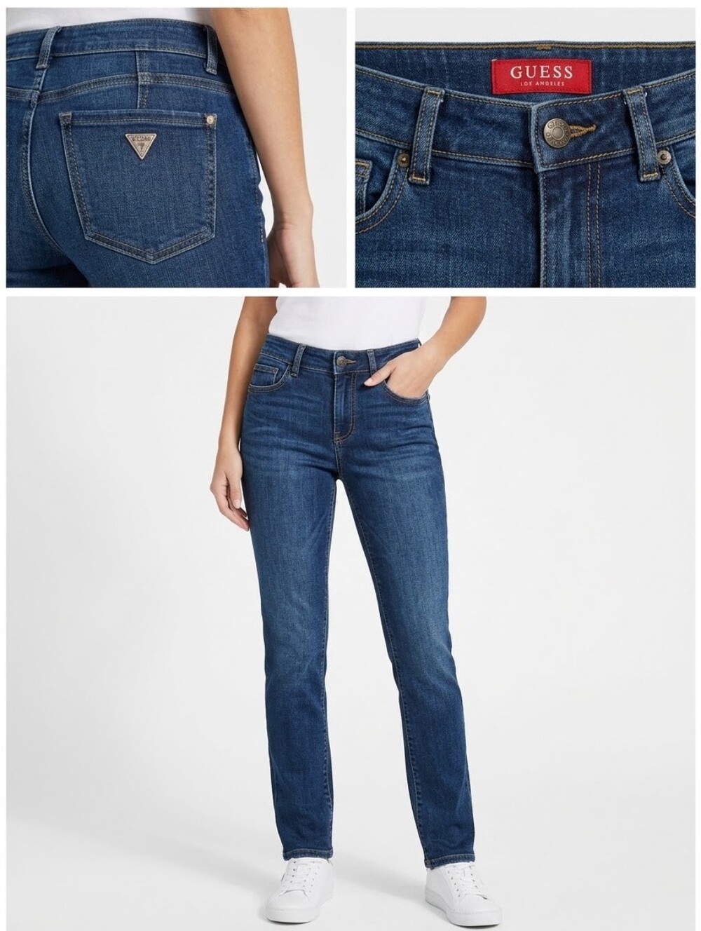 Guess Women’s Mid Blue Slim Fit Jeans